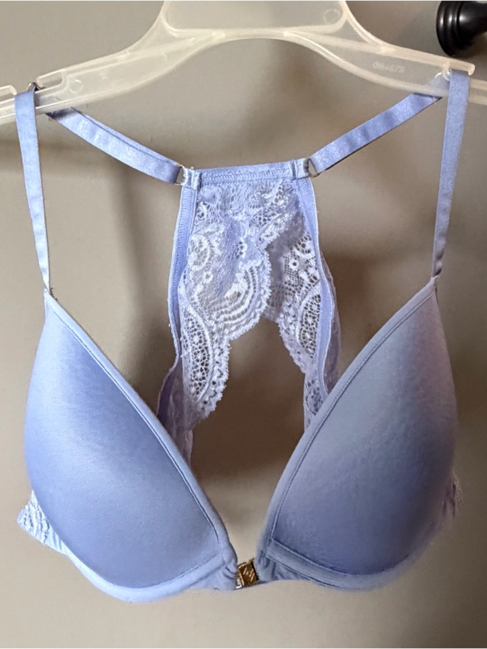 ThirdLove Lilac Lace Racerback Push-Up Bra with Front Clasp